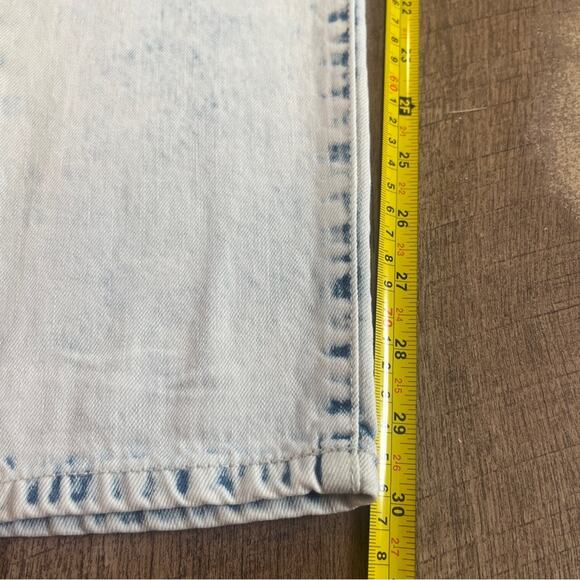 SO High Rise Vintage Stretch Mom Jeans Juniors Size 5 Light Acid Wash Taper Leg - Picture 8 of 10